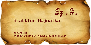 Szattler Hajnalka névjegykártya